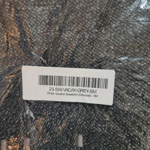 Mythical Winter Vacations Sweatshirt Charcoal size small - Picture 2 of 3